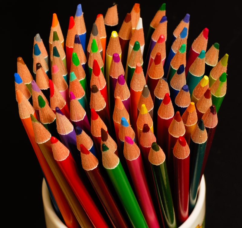 Bouquet of Colored Pencils representing what you may us during art therapy